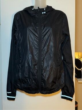 Under Armour Black Hooded Lightweight Jacket with Reflective Trim